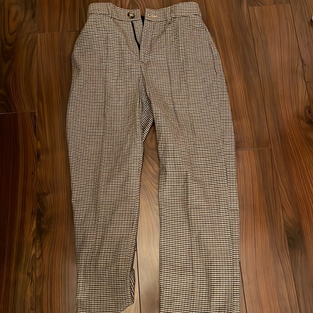 Brown Plaid Pants perfect for a work day or night out!